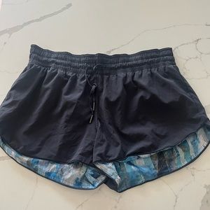 Lululemon reversible Grey then blue shorts